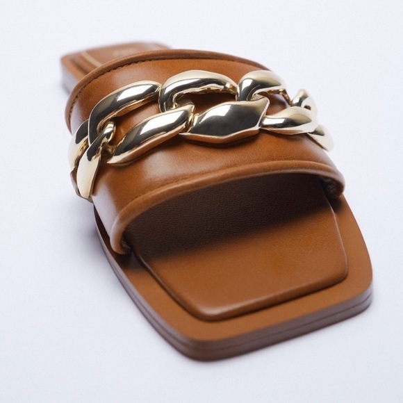 Zara sandals with gold chain details - Picture 7 of 8